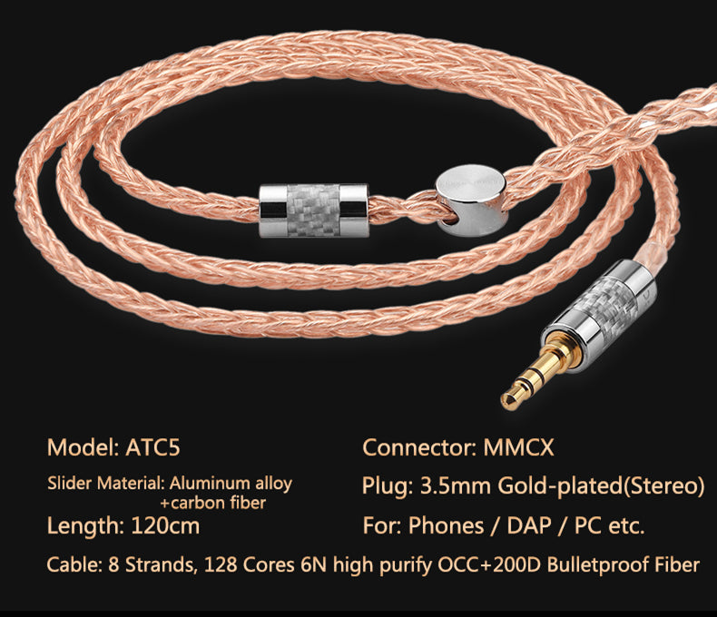 ATC5 / ATC6 6N OCC MMCXケーブル