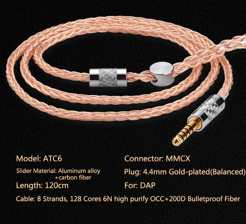 ATC5 / ATC6 6N OCC MMCXケーブル